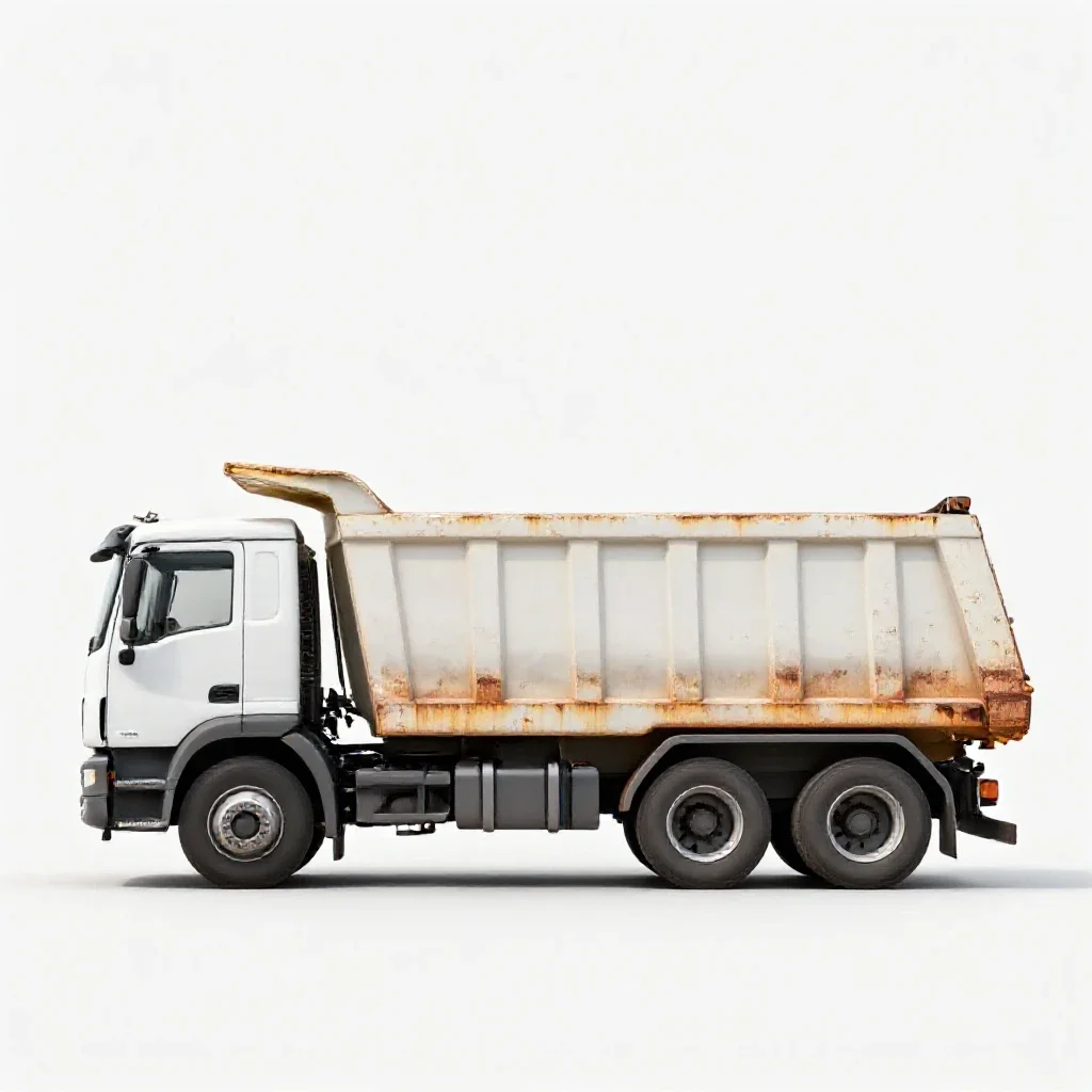 Dump truck isolated on a white background