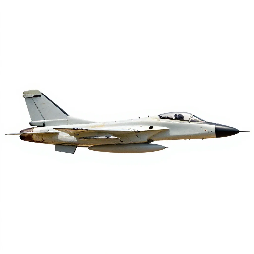 Fighter isolated on a white background