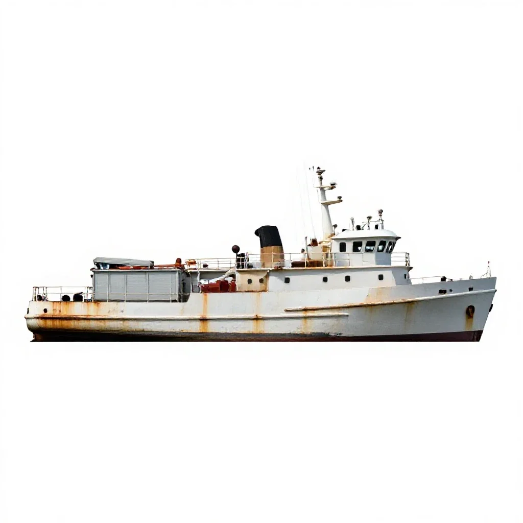 Fireboat isolated on a white background