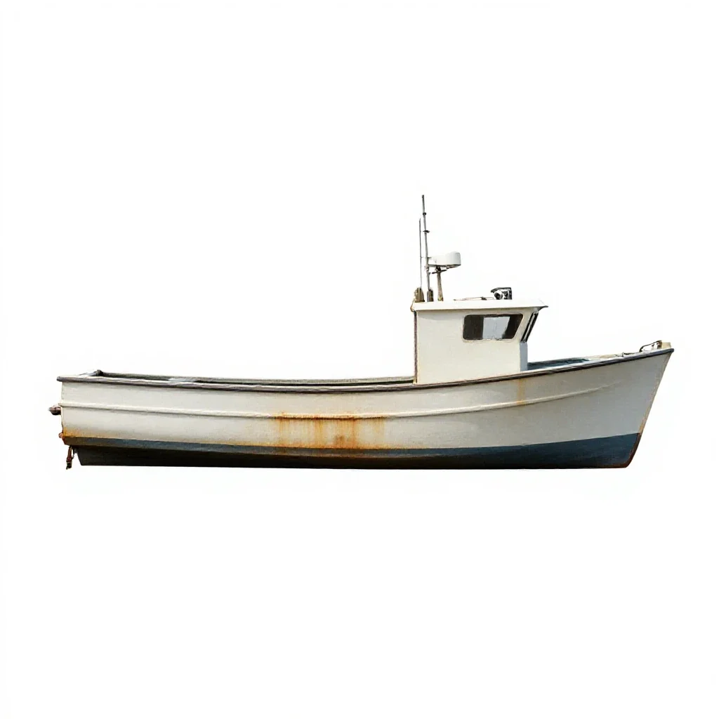 Fishing boat isolated on a white background