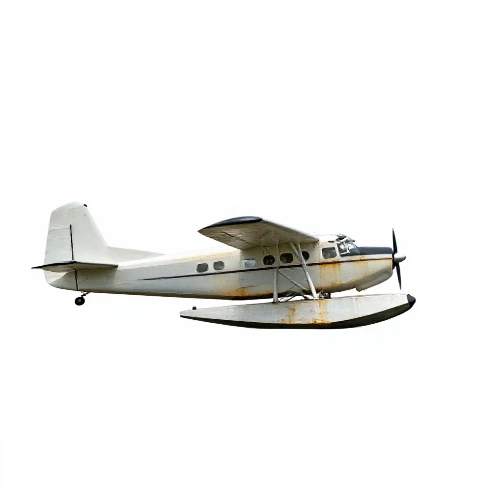 Flying boat isolated on a white background