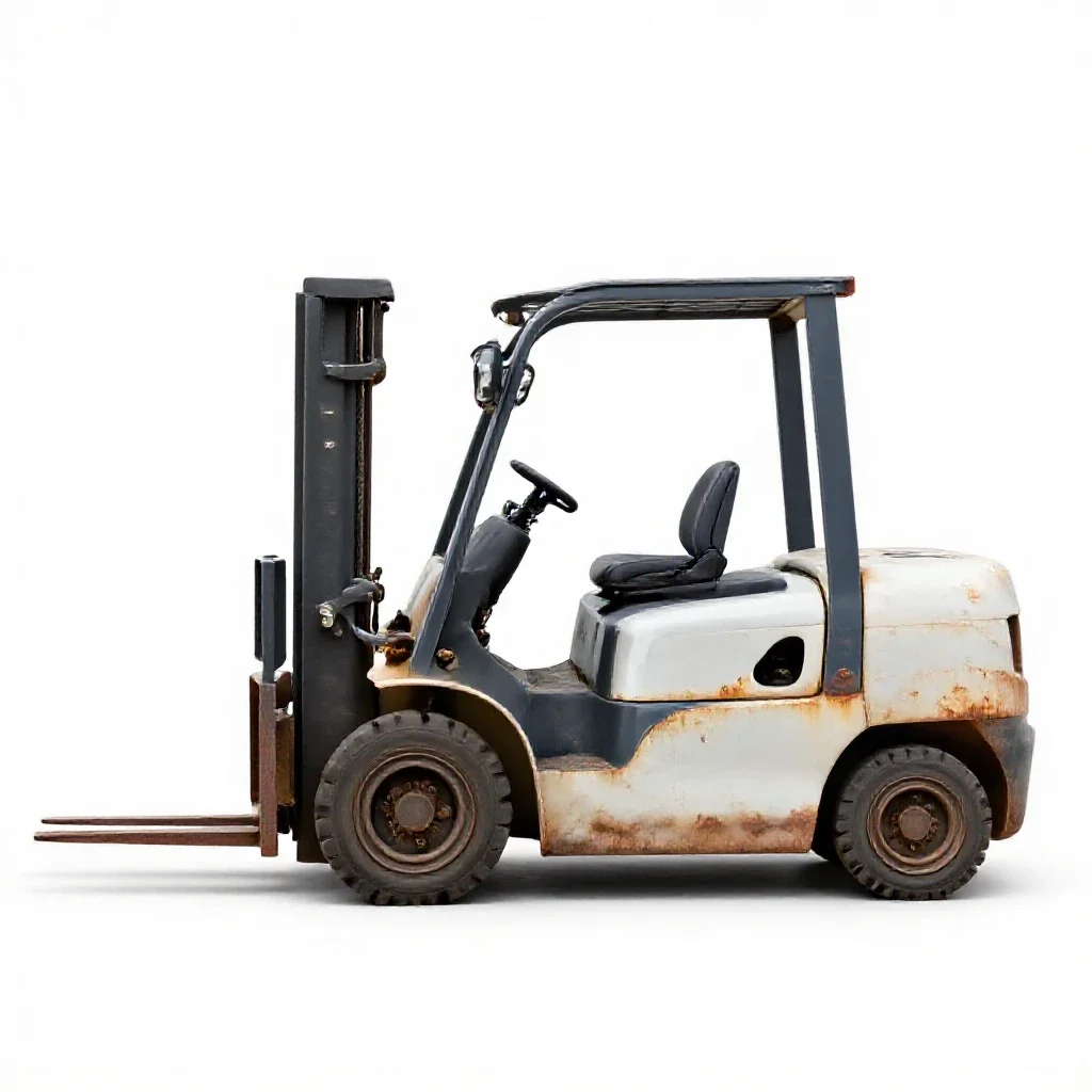 Forklift isolated on a white background