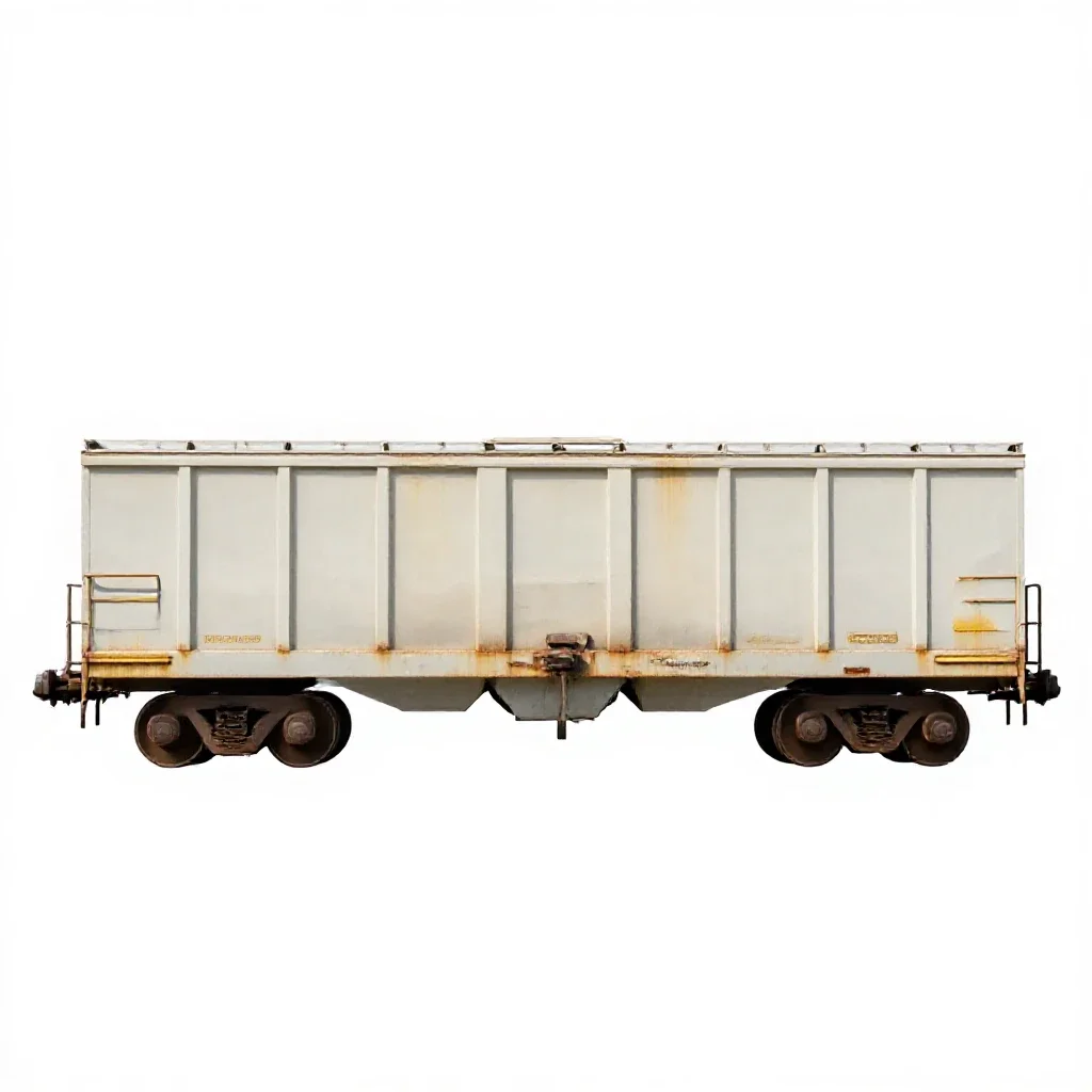Freight car isolated on a white background