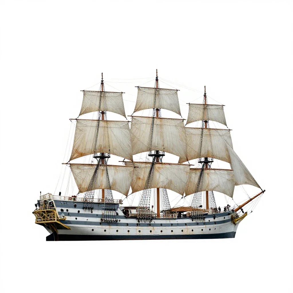 Galleon isolated on a white background