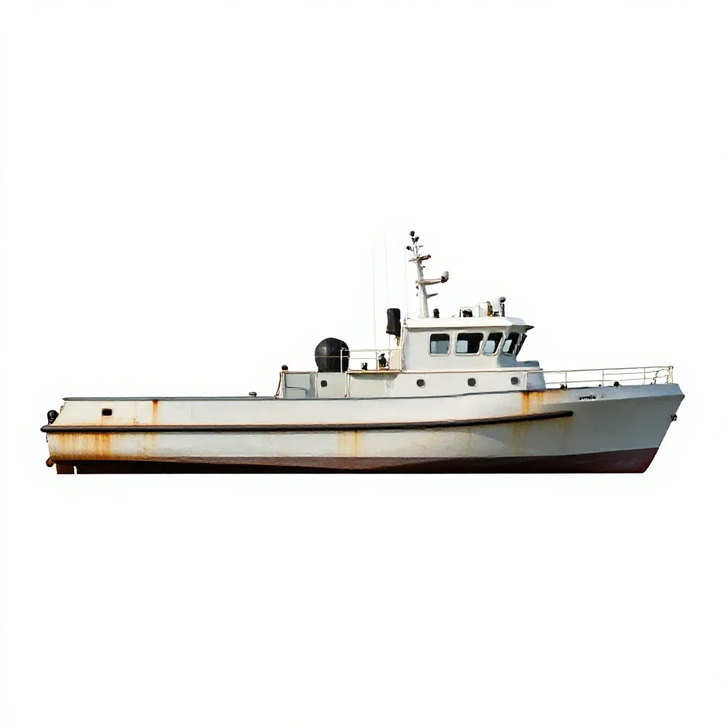 Guard boat isolated on a white background