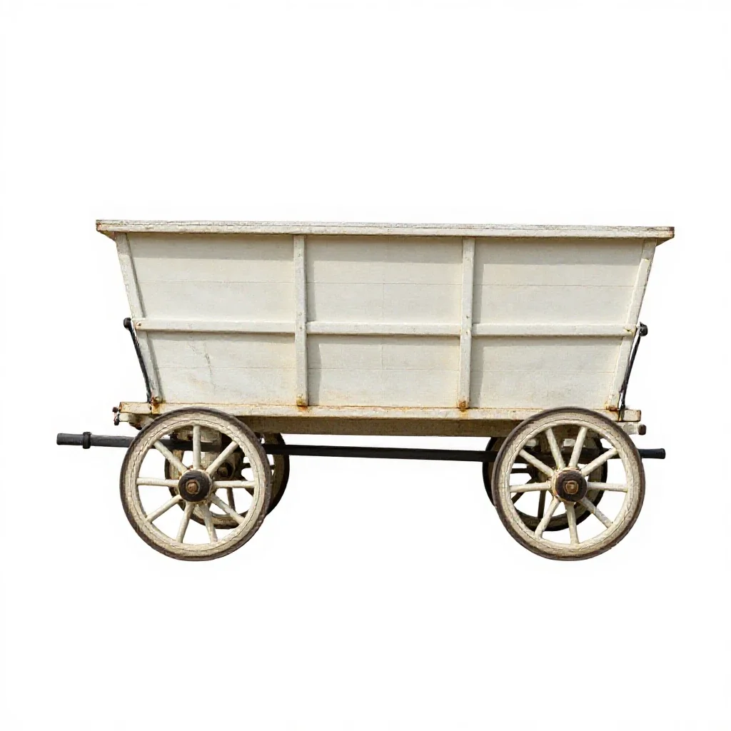 Horse cart isolated on a white background
