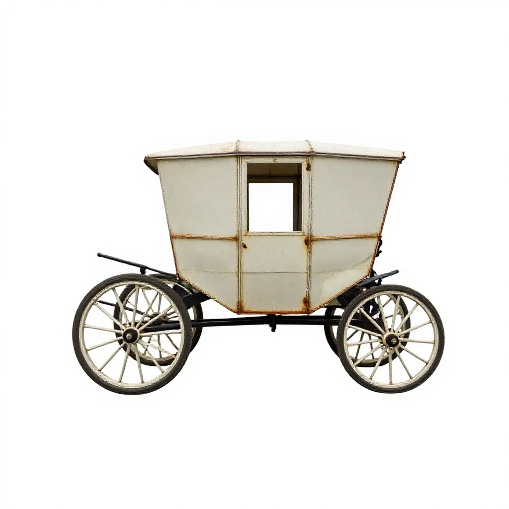 Jaunting car isolated on a white background
