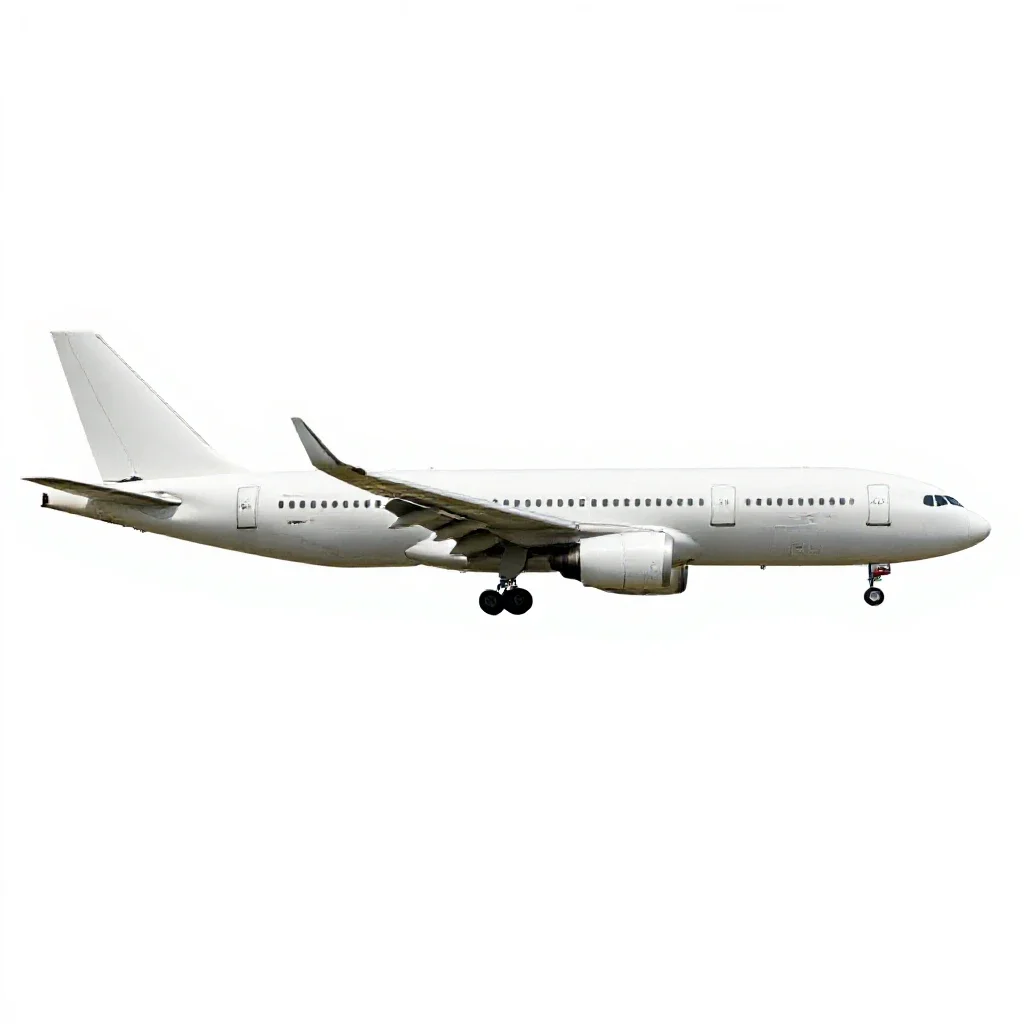 Jetliner isolated on a white background