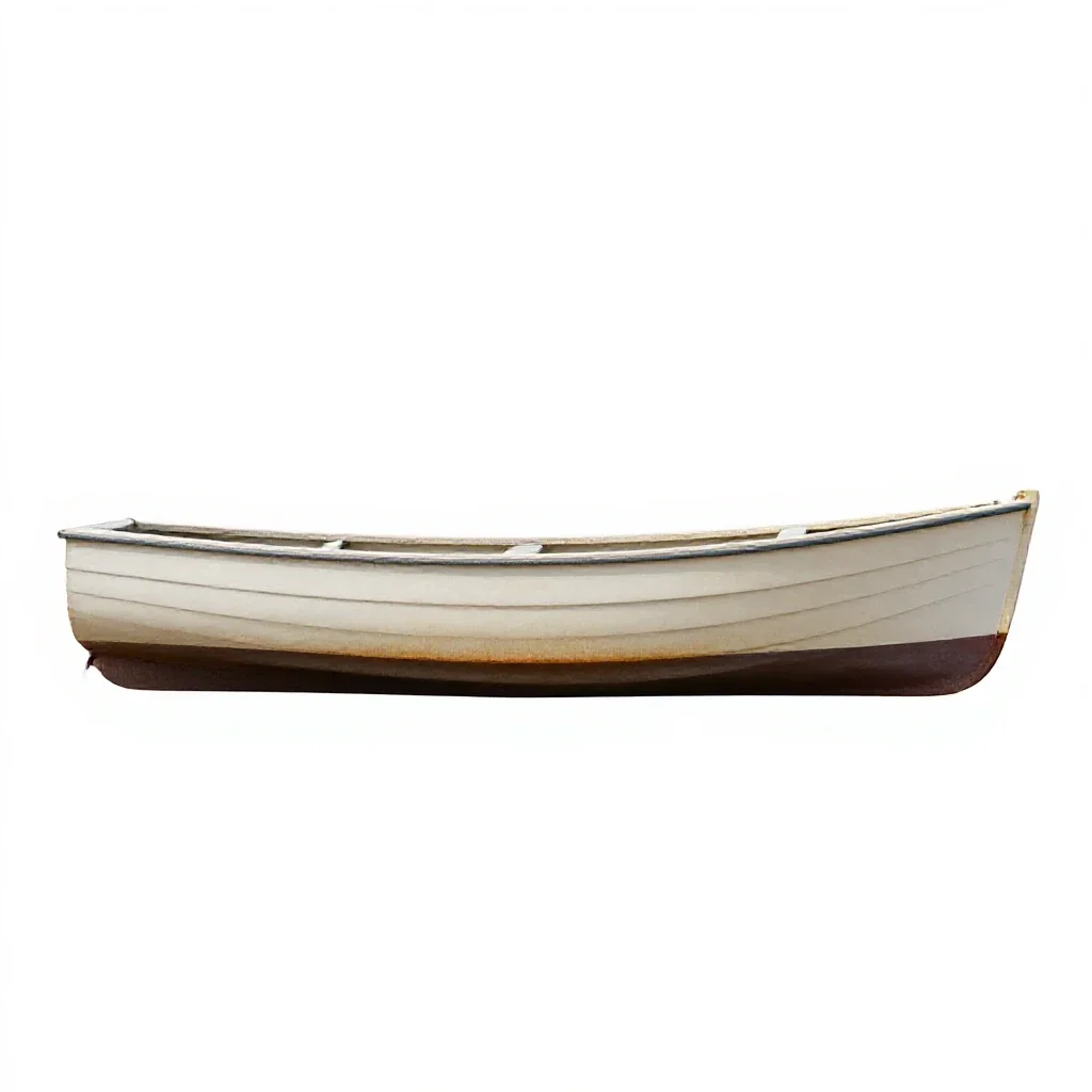 Jolly boat isolated on a white background