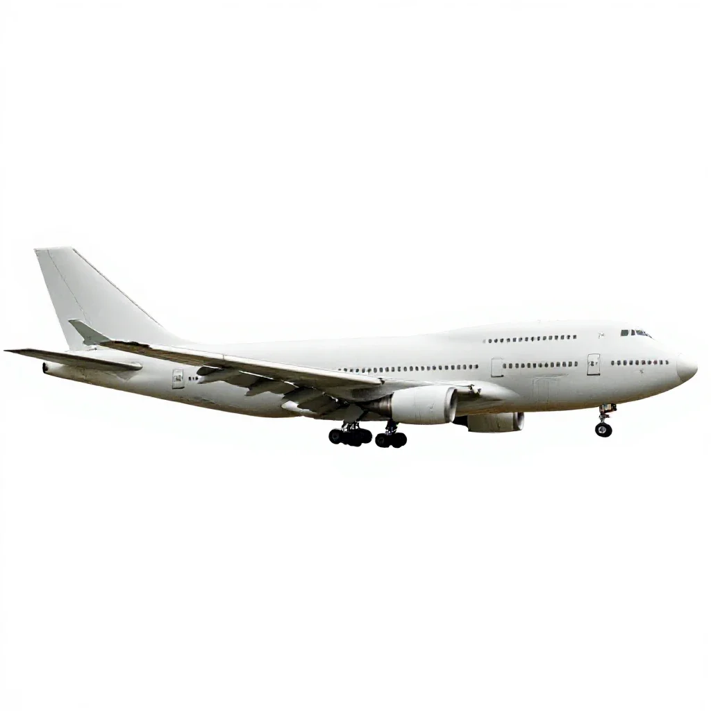 Jumbojet isolated on a white background
