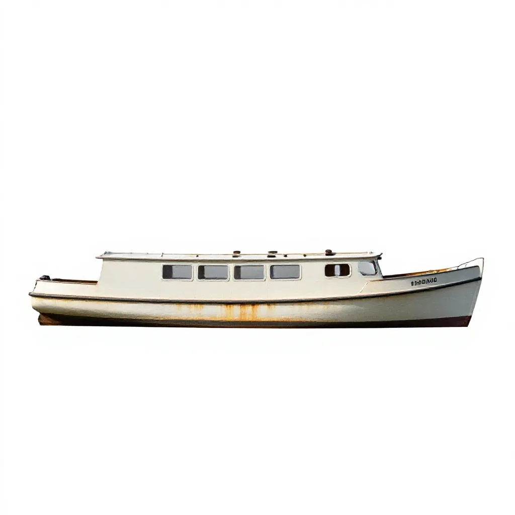 Keelboat isolated on a white background