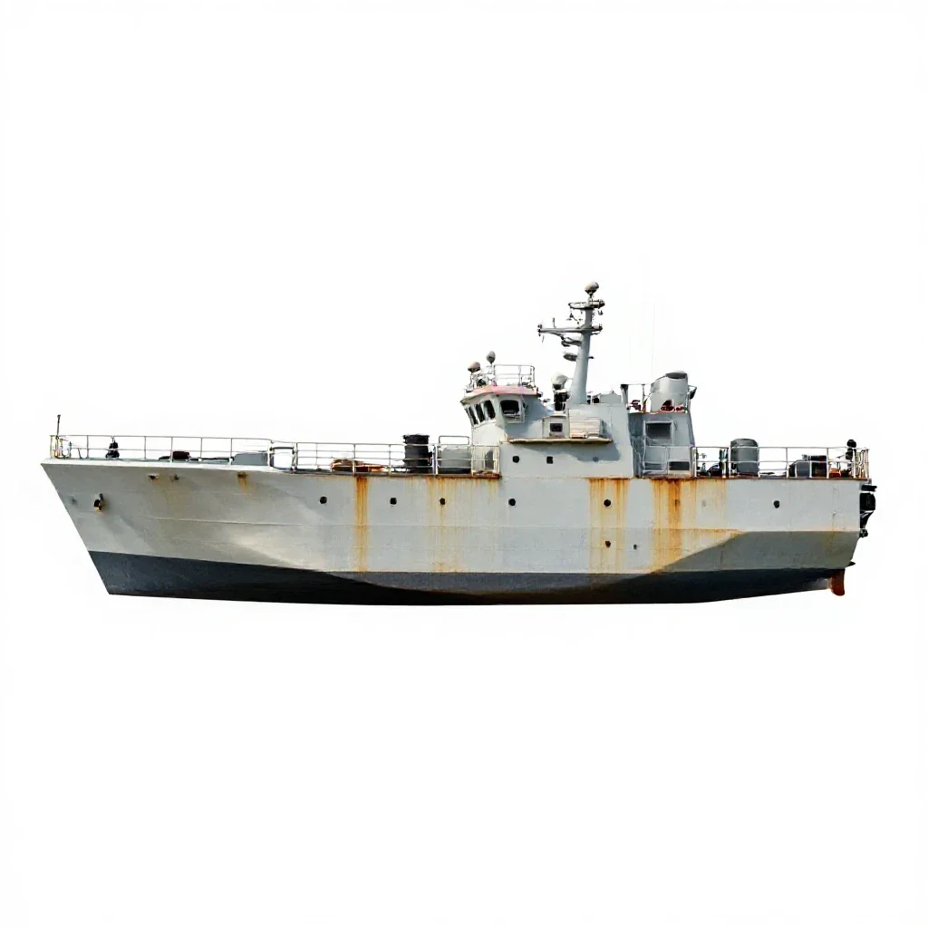 Landing craft isolated on a white background