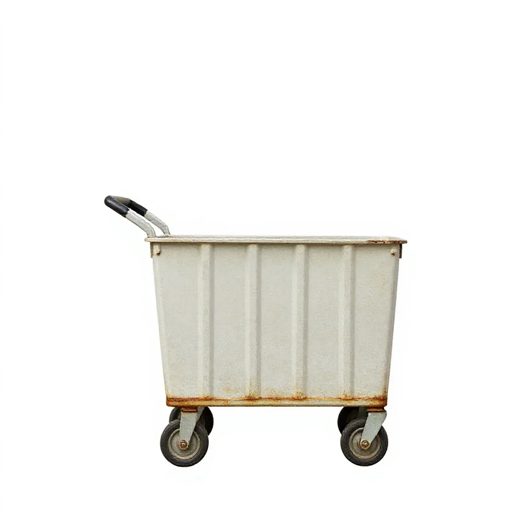 Laundry cart isolated on a white background