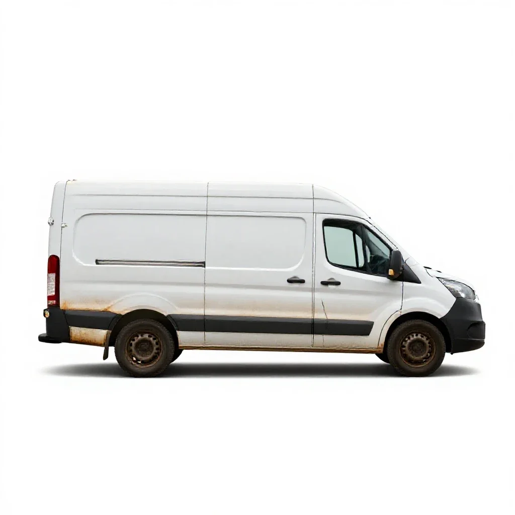 Laundry truck isolated on a white background