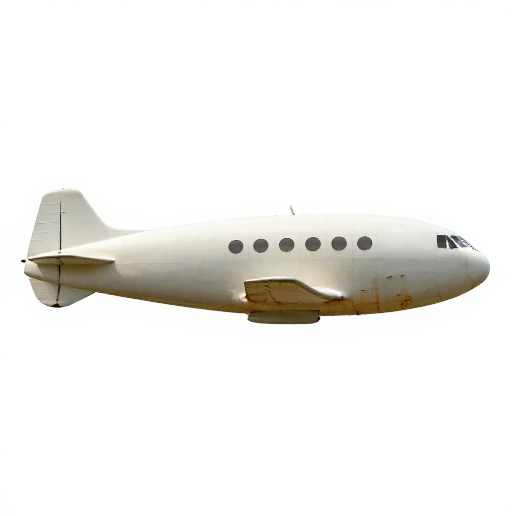Lighter-than-air craft isolated on a white background