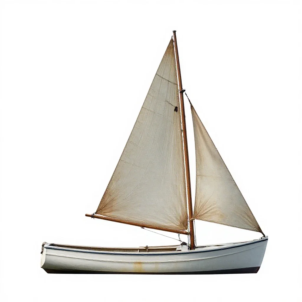 Lugger isolated on a white background