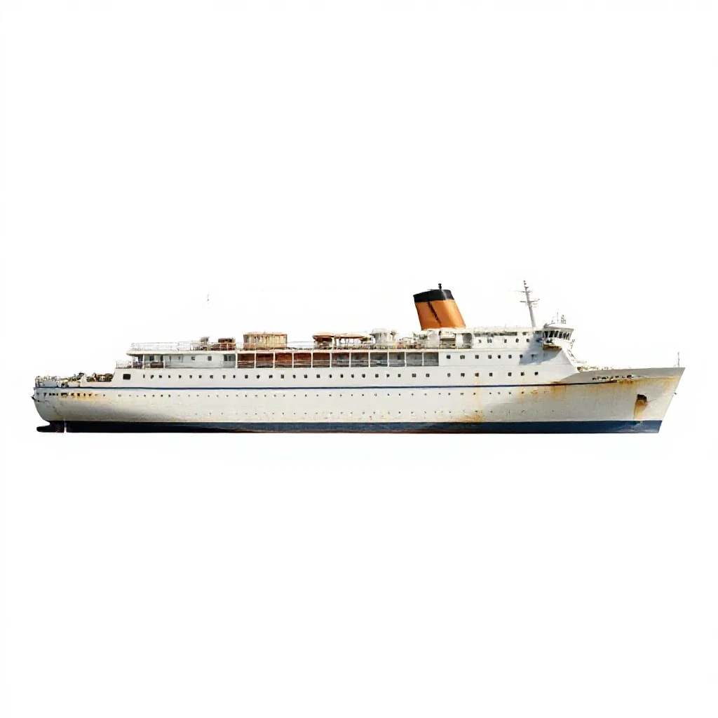 Luxury liner isolated on a white background