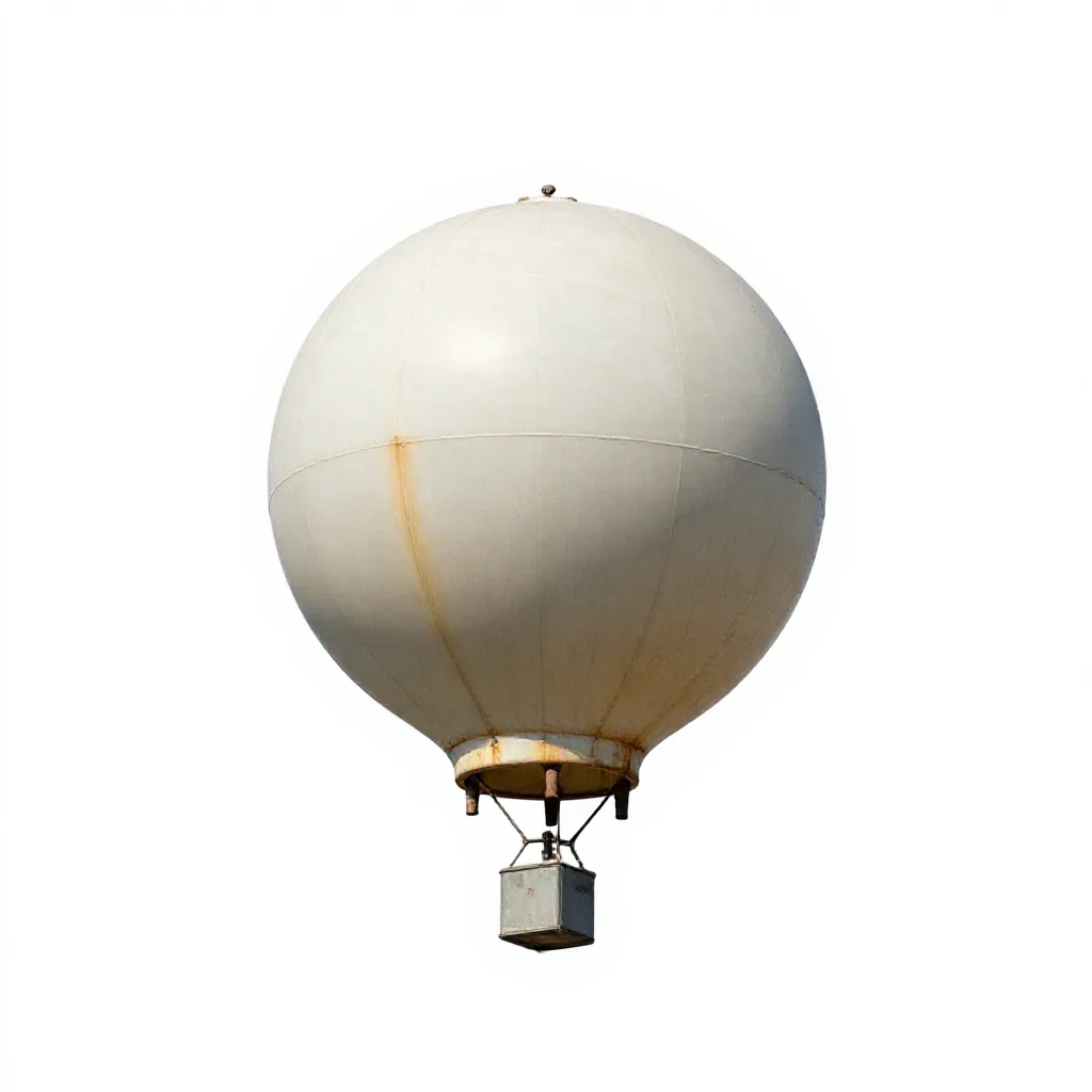 Meteorological balloon isolated on a white background