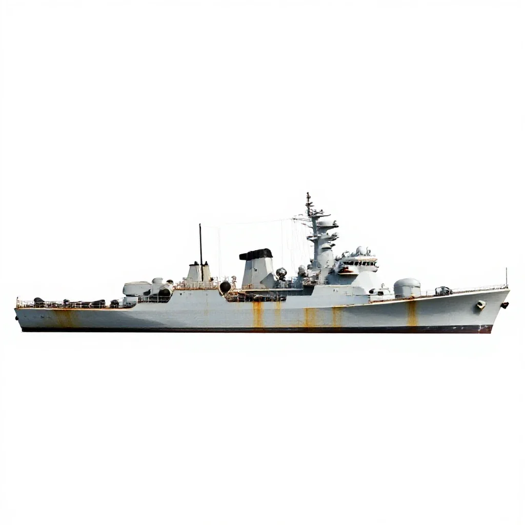 Minelayer isolated on a white background