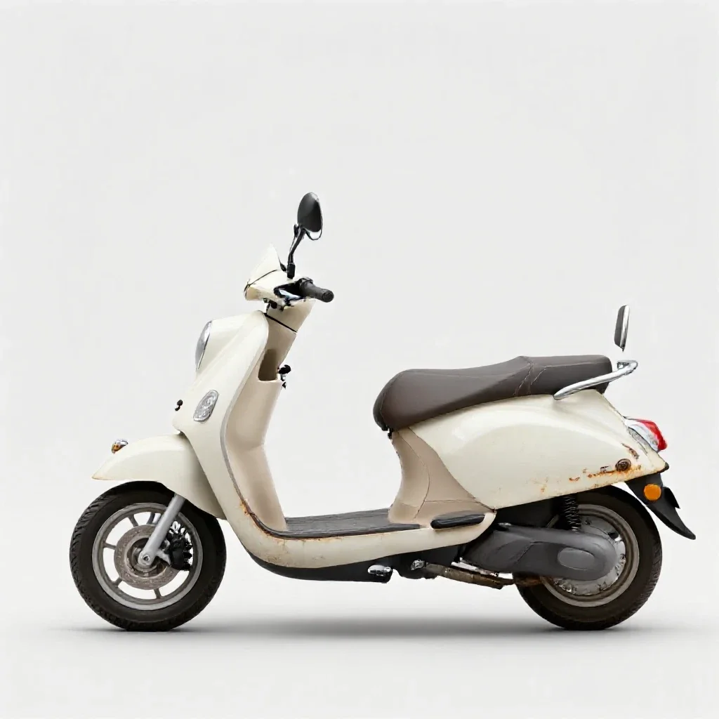 Motor scooter isolated on a white background