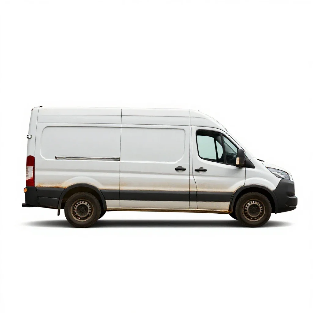 Moving van isolated on a white background
