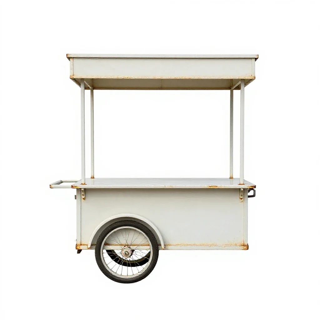Pastry cart isolated on a white background