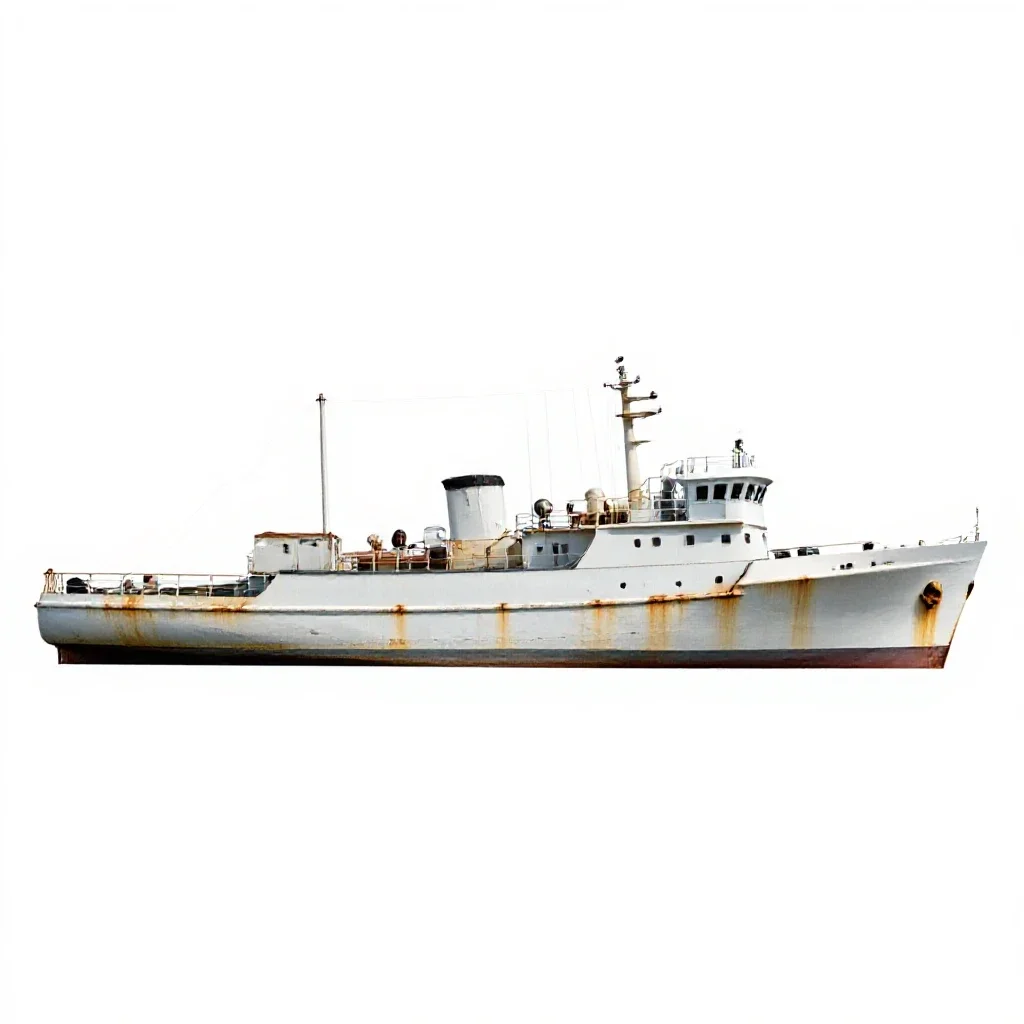 Picket ship isolated on a white background