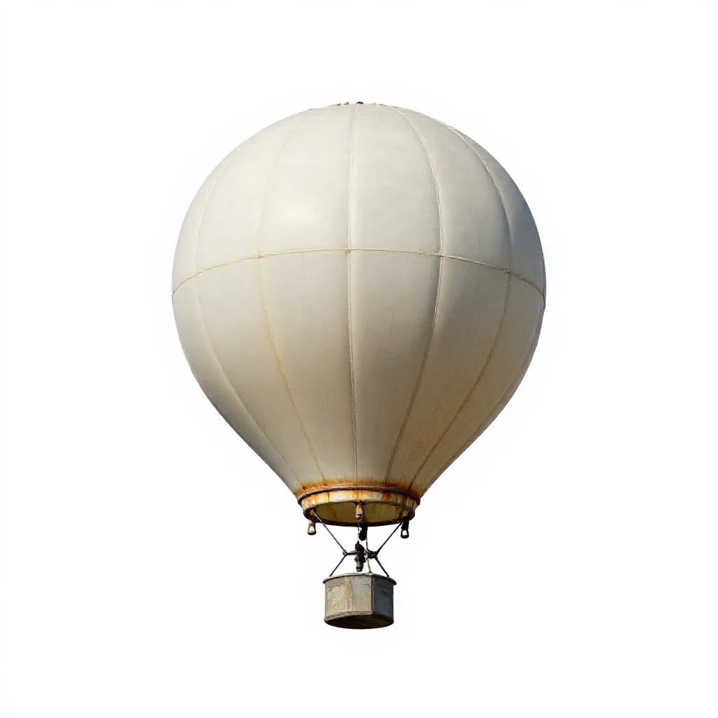 Pilot balloon isolated on a white background
