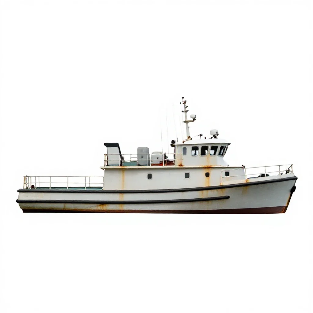 Pilot boat isolated on a white background