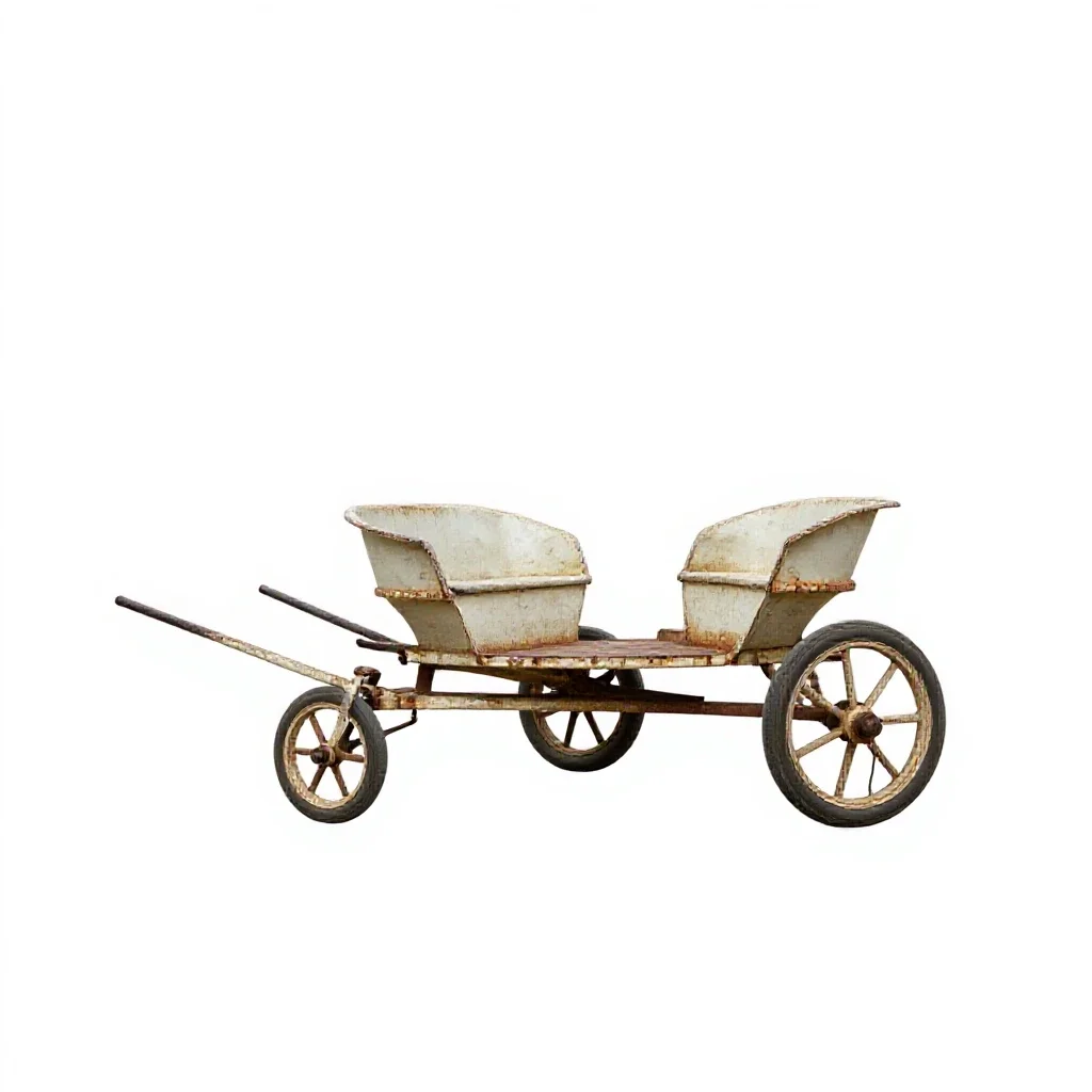 Pony cart isolated on a white background