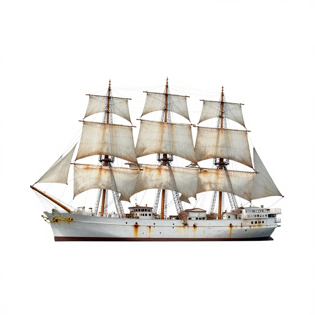 Privateer isolated on a white background