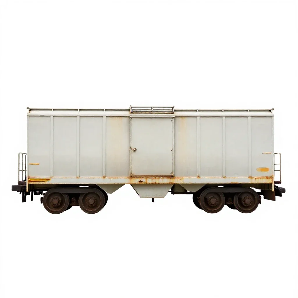 Refrigerator car isolated on a white background