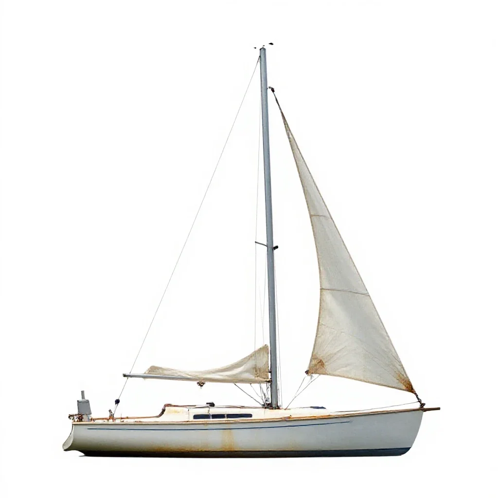Sailboat isolated on a white background