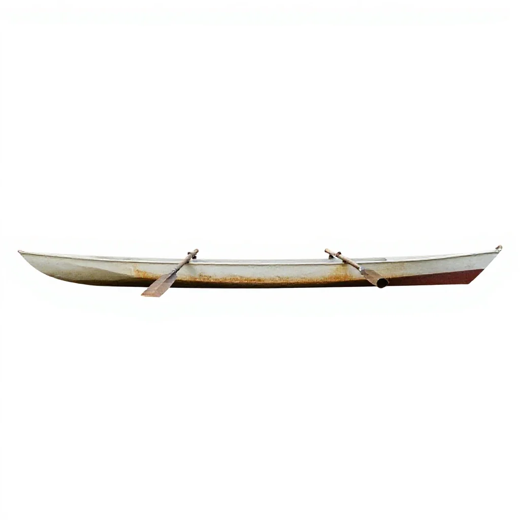 Sampan isolated on a white background