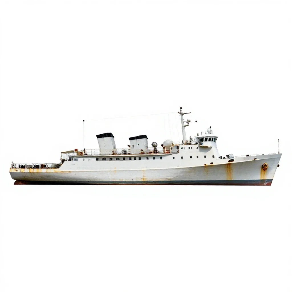 School ship isolated on a white background