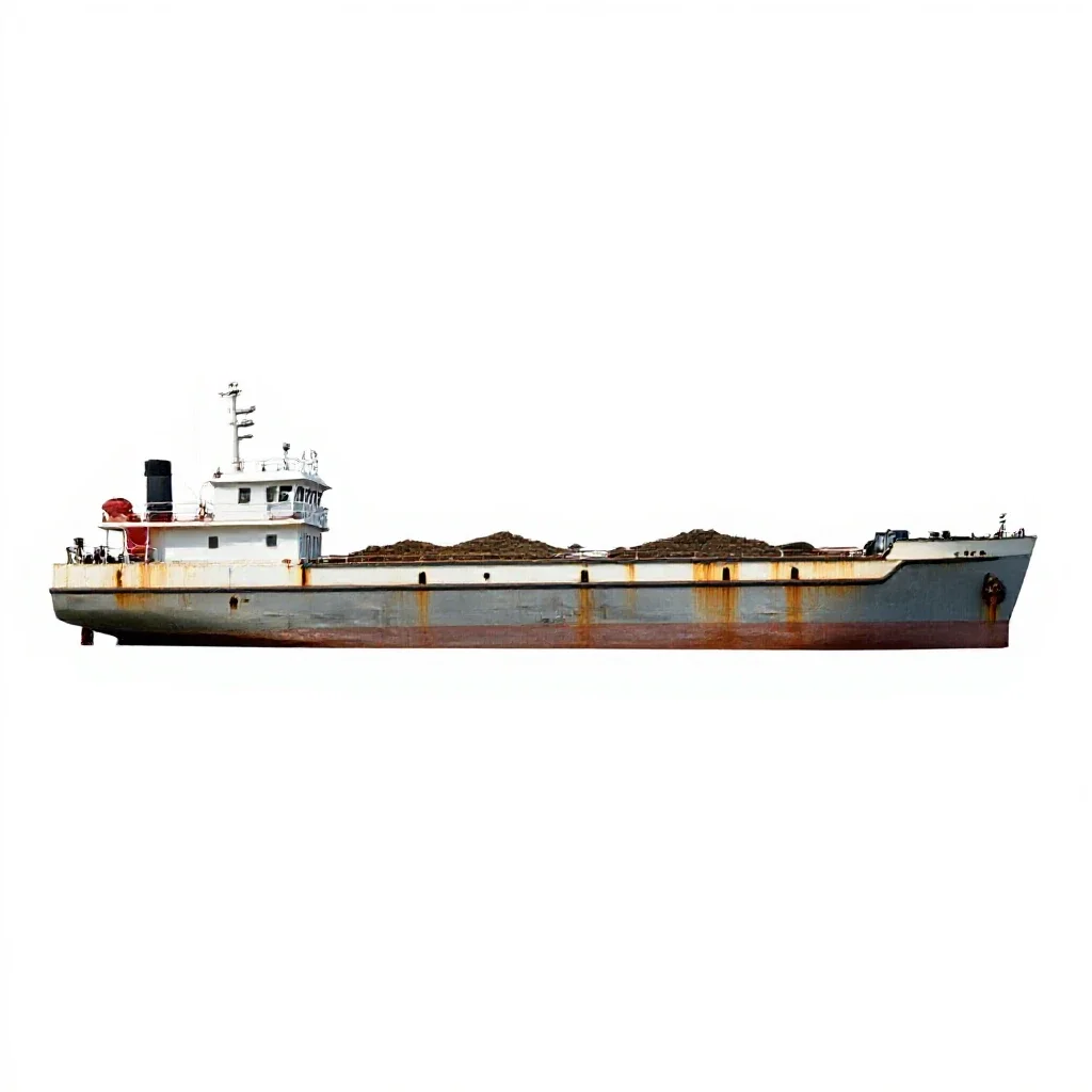 Scow isolated on a white background