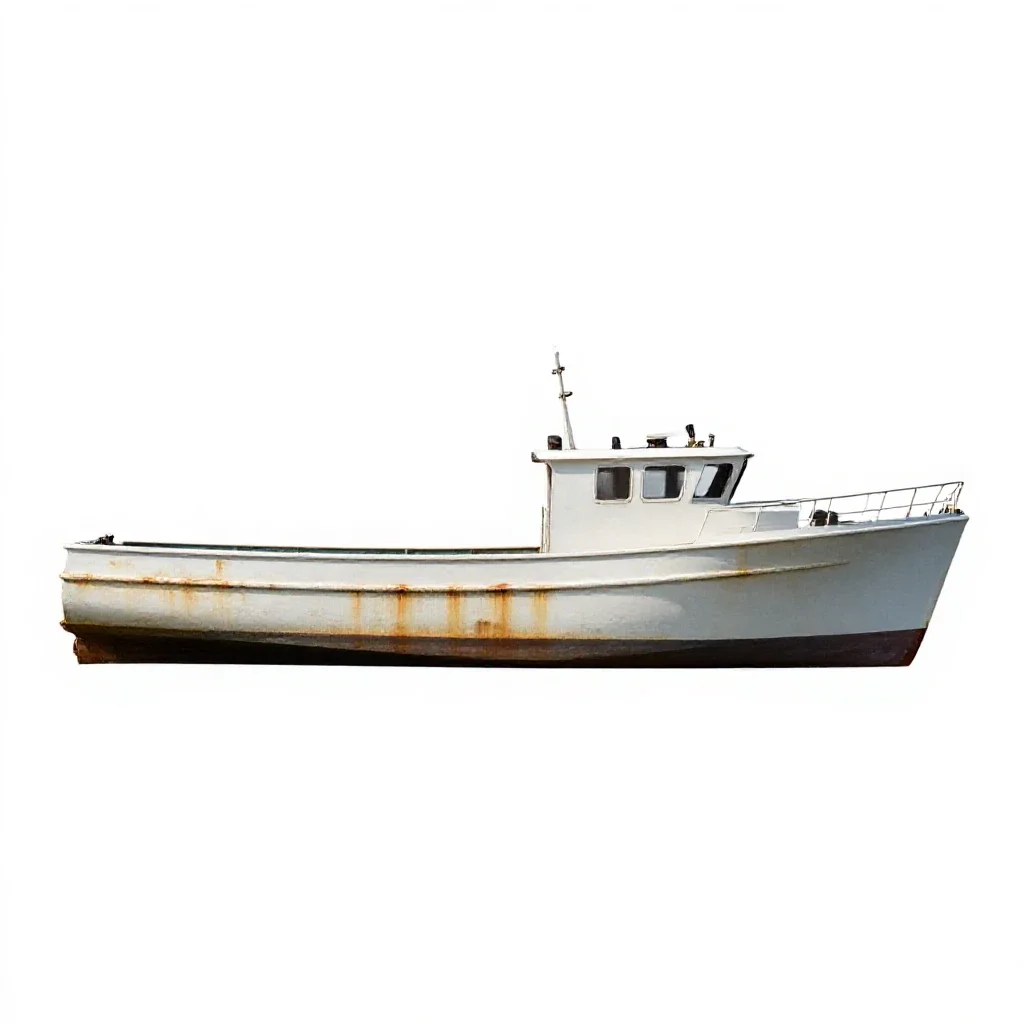 Sea boat isolated on a white background