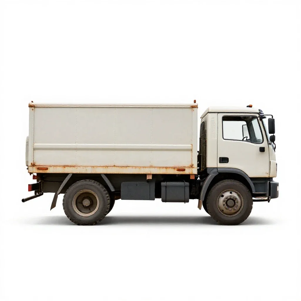 Self-propelled vehicle isolated on a white background