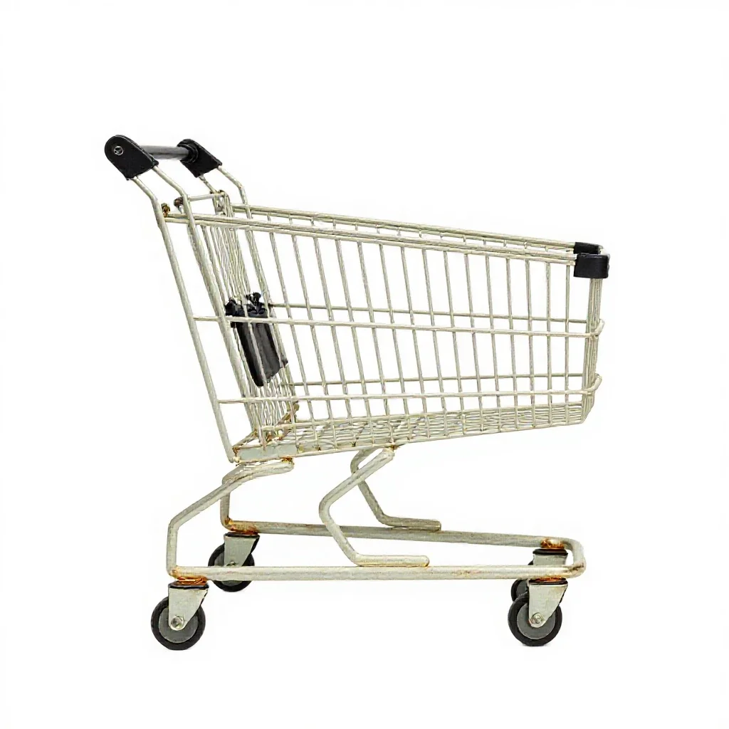 Shopping cart isolated on a white background