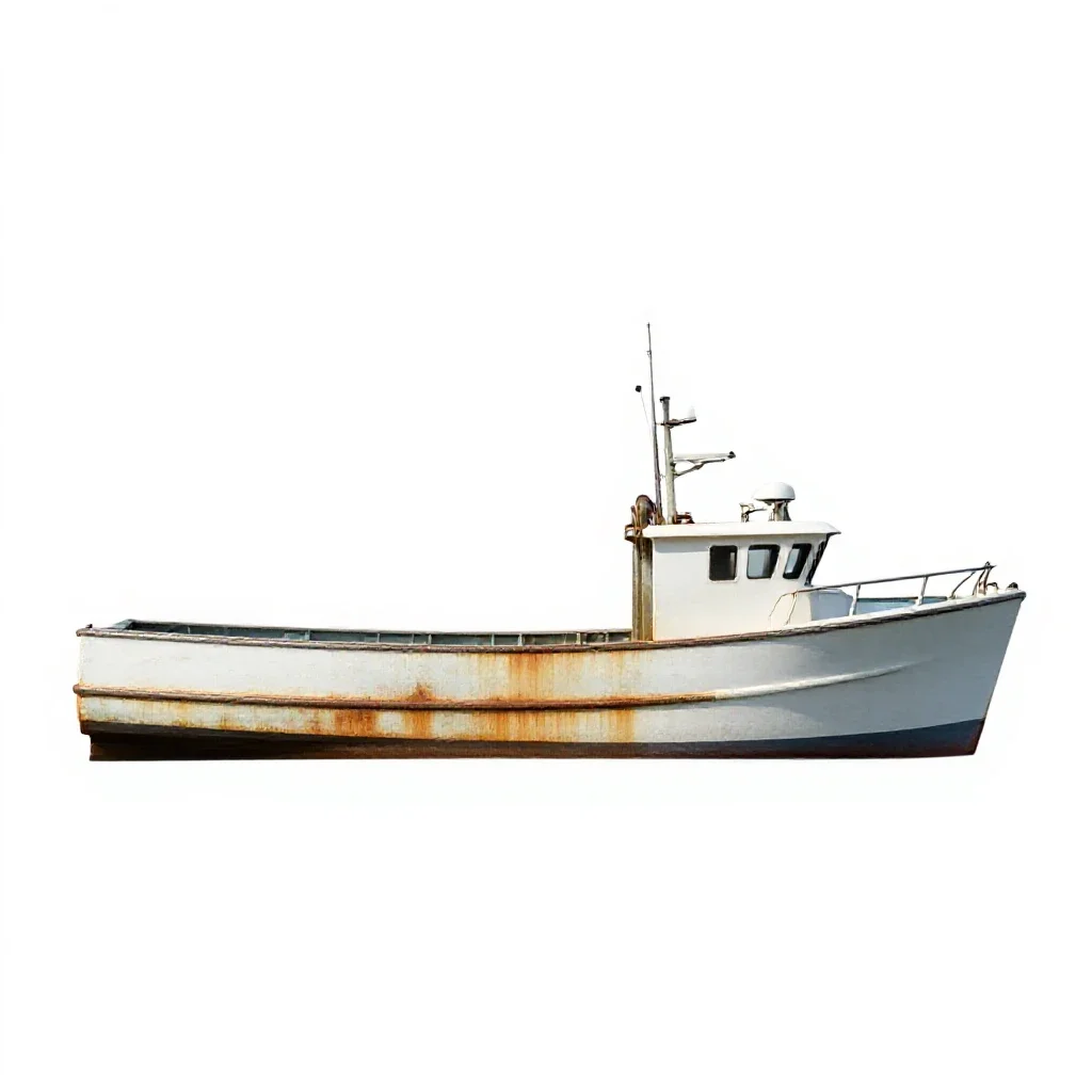 Shrimper isolated on a white background
