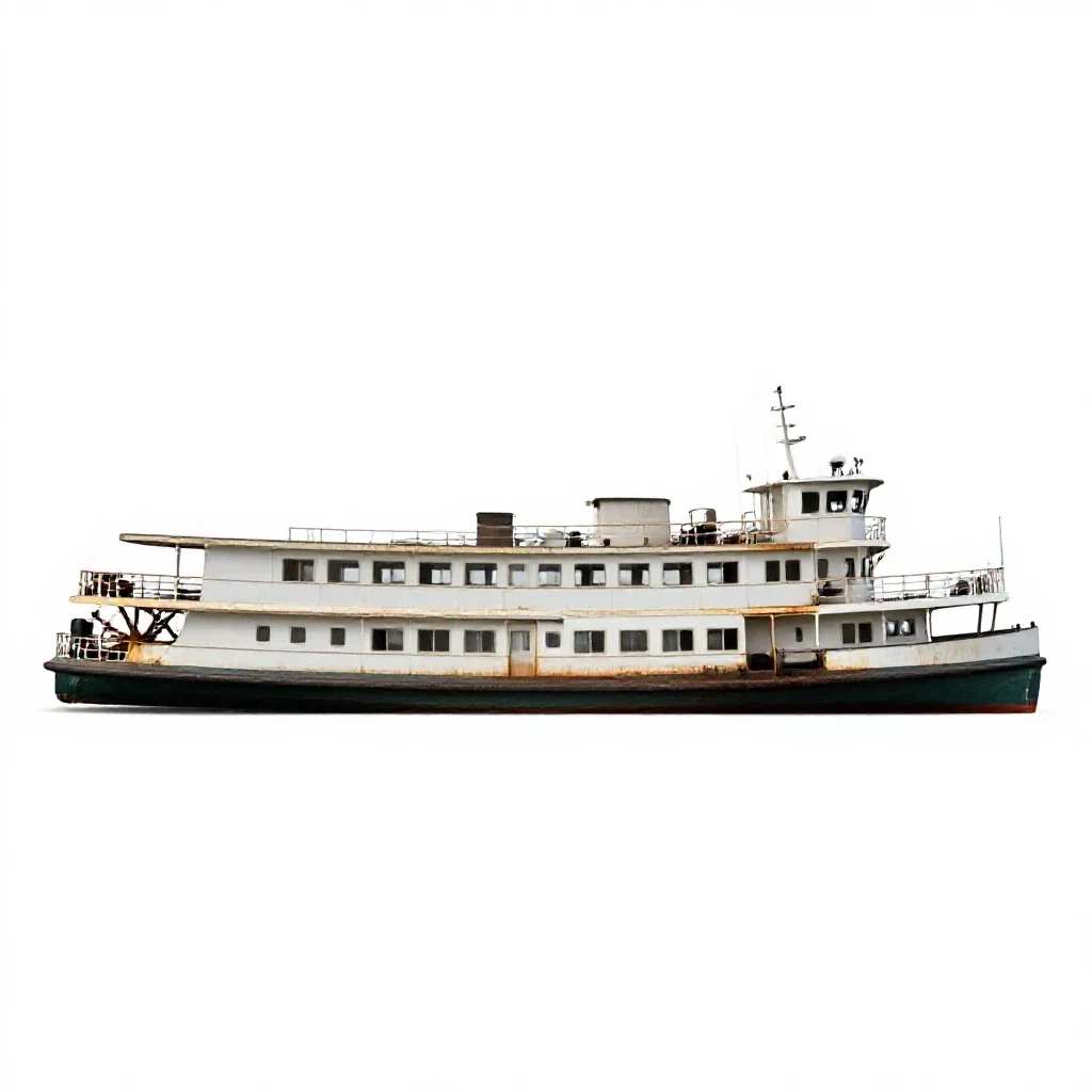 Side-wheeler isolated on a white background