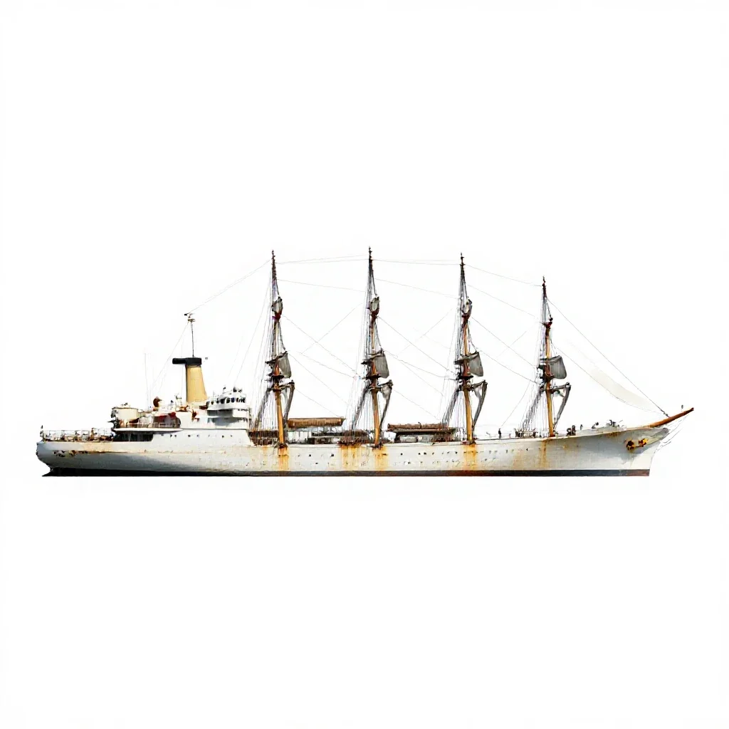 Sister ship isolated on a white background