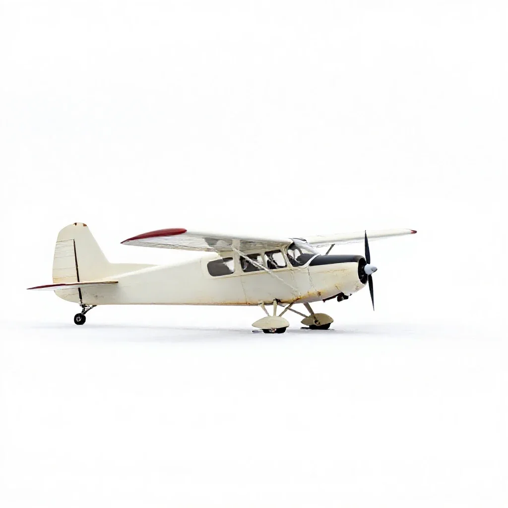 Ski-plane isolated on a white background