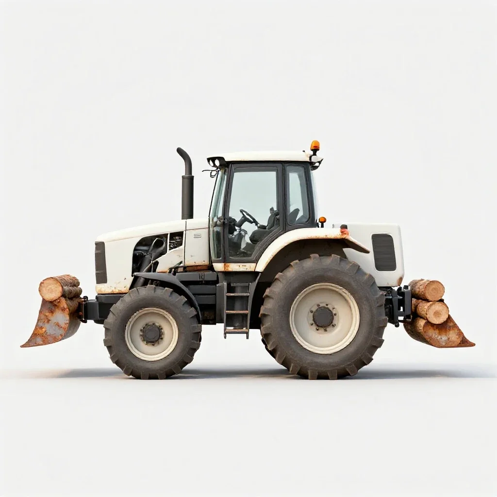 Skidder isolated on a white background