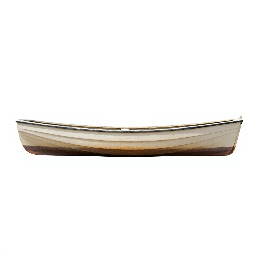 Skiff isolated on a white background