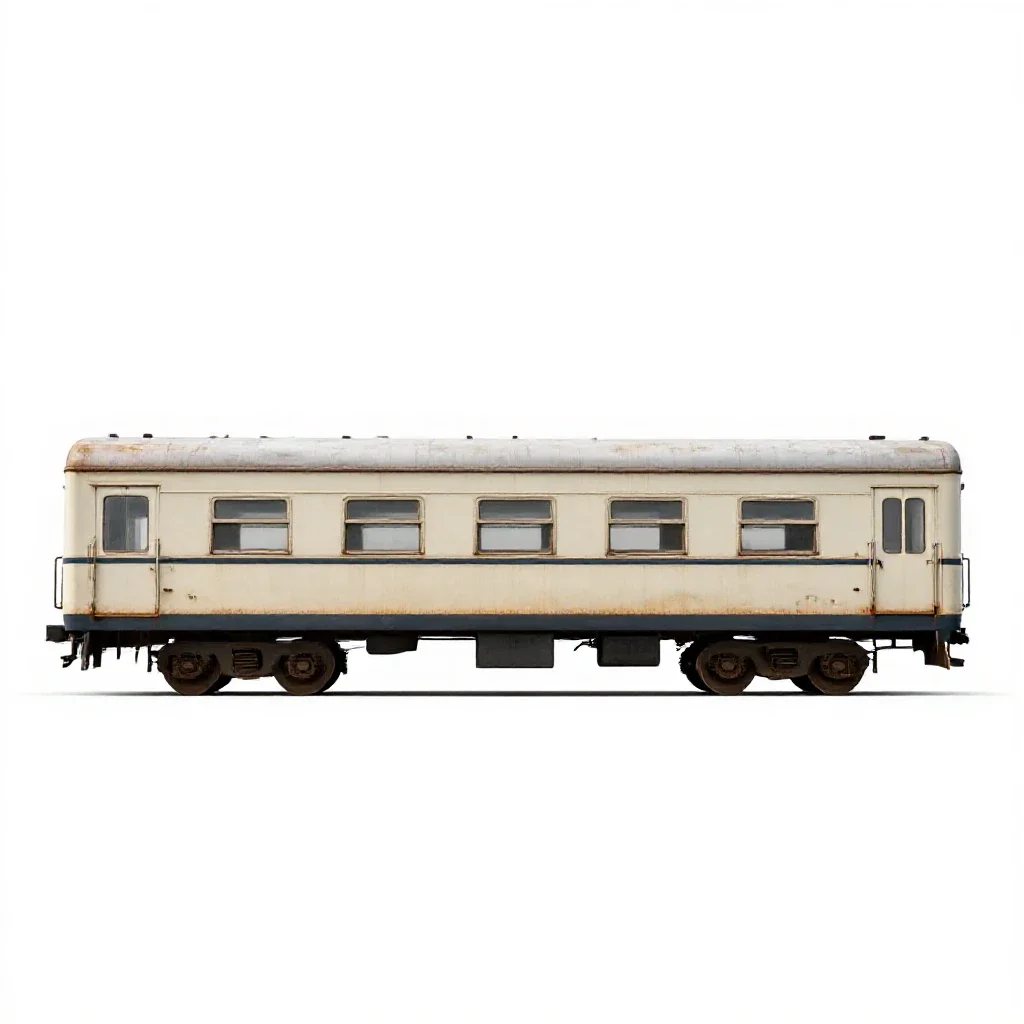 Sleeping car isolated on a white background