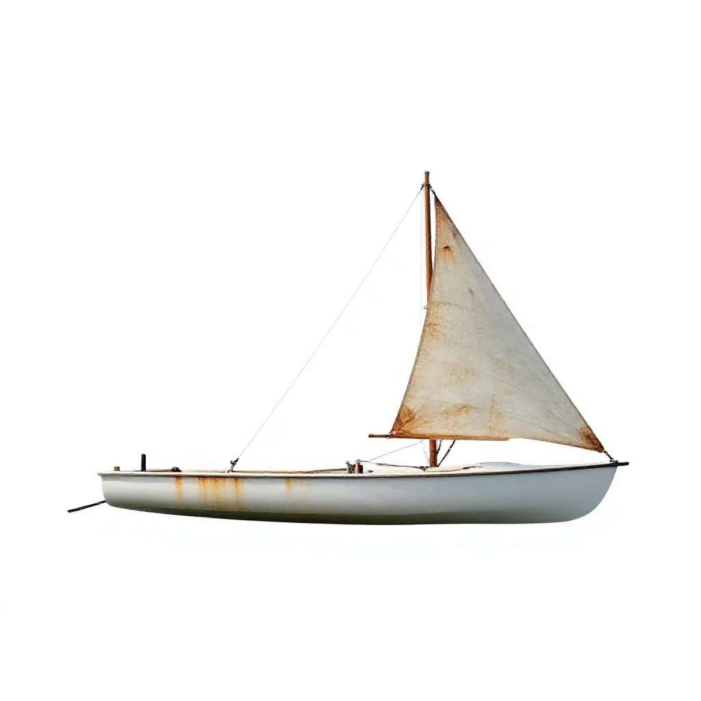 Sloop isolated on a white background