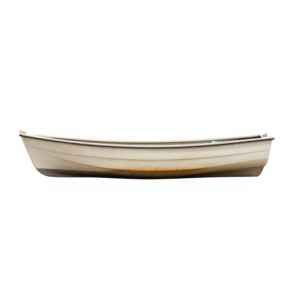 Small boat isolated on a white background