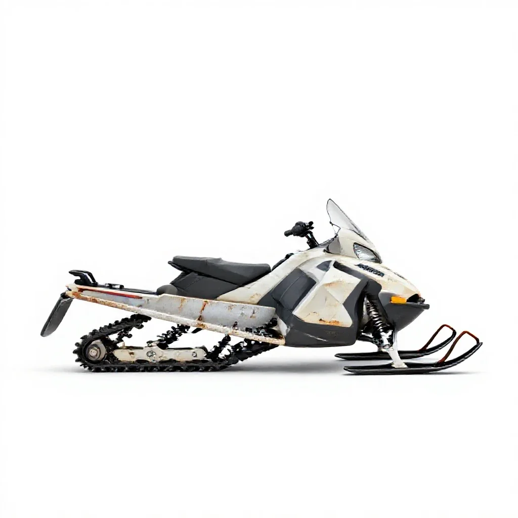 Snowmobile isolated on a white background