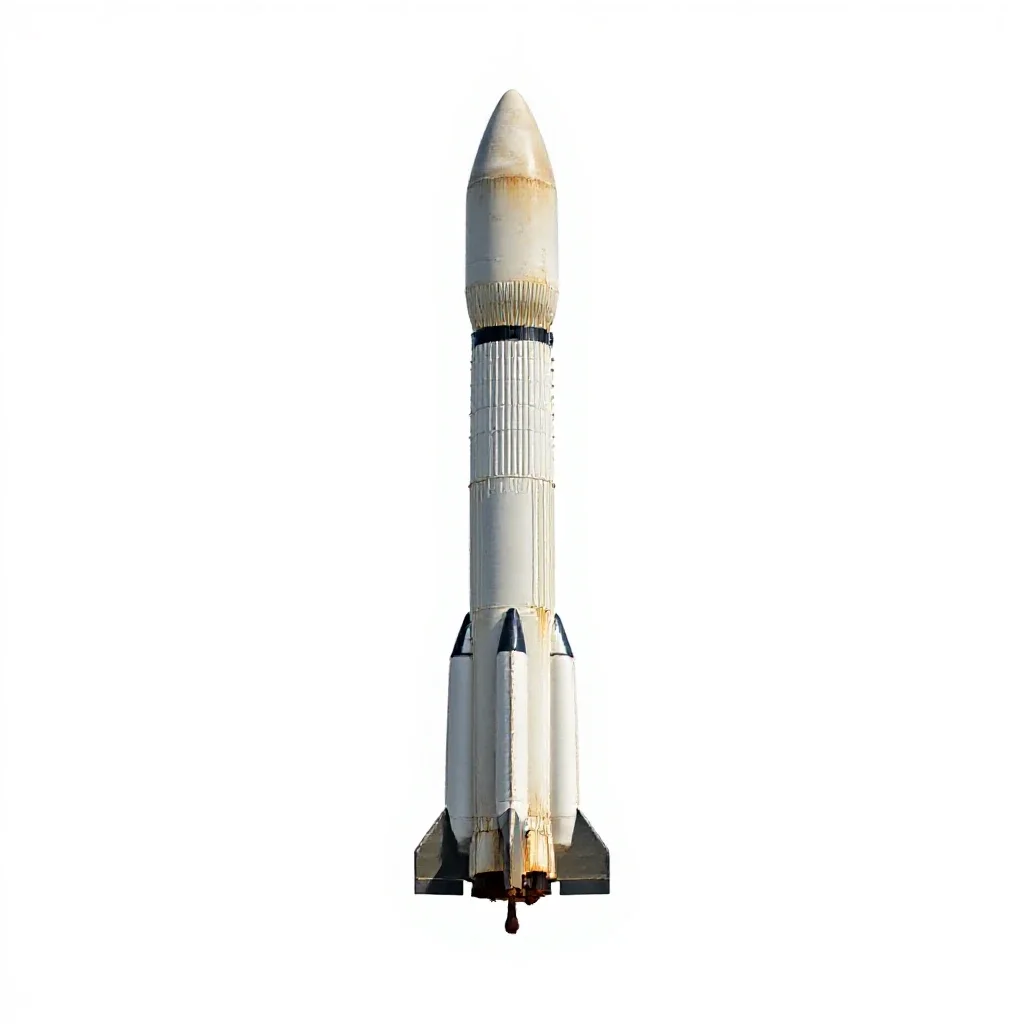 Sounding rocket isolated on a white background